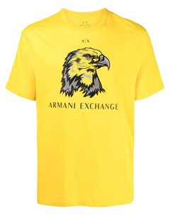 Футболка с графичным принтом и вышивкой Armani exchange