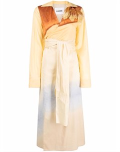 Платье с длинными рукавами и завязками Jil sander