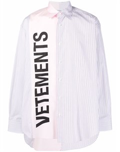 Полосатая рубашка с логотипом Vetements