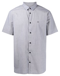 Клетчатая рубашка с вышитым логотипом Armani exchange