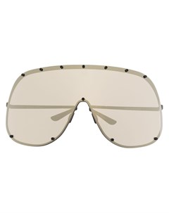 Массивные зеркальные солнцезащитные очки Rick owens