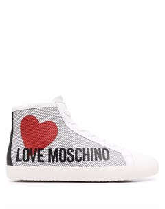Высокие кроссовки с логотипом Love moschino