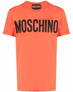 Футболка из органического хлопка с логотипом Moschino