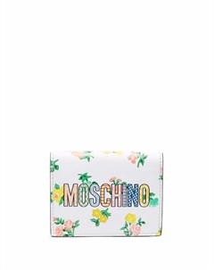 Кошелек с цветочным принтом и логотипом Moschino