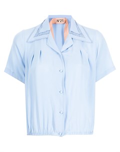 Рубашка с кружевной вставкой и короткими рукавами Nº21