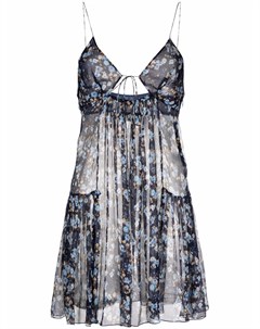 Шелковое платье мини с цветочным принтом Dsquared2