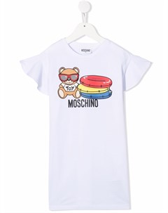 Платье рубашка с логотипом Moschino kids