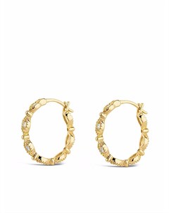 Серьги кольца Jasmine из желтого золота с бриллиантами Dinny hall