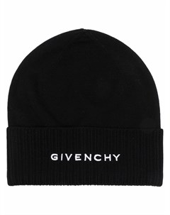 Шерстяная шапка бини с вышитым логотипом Givenchy
