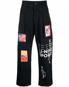 Прямые брюки с логотипом Li-ning