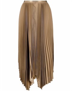 Плиссированная юбка миди с асимметричным подолом Polo ralph lauren