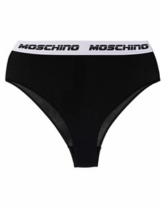 Трусы стринги с вышитым логотипом Moschino