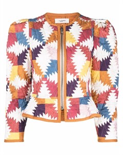 Стеганая куртка с геометричным принтом Isabel marant étoile