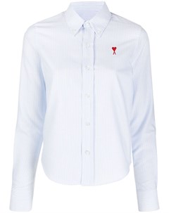 Полосатая рубашка с логотипом Ami paris