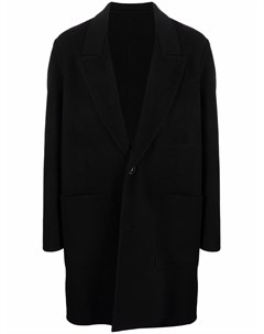 Однобортное пальто с накладными карманами Ami paris