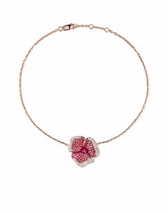 Браслет Flower из розового золота с сапфиром и бриллиантами As29