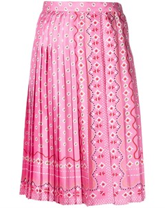 Плиссированная юбка с цветочным принтом Ermanno scervino