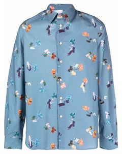 Рубашка с длинными рукавами и цветочным принтом Ps paul smith