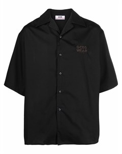Рубашка с короткими рукавами и вышитым логотипом Gcds