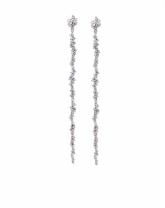 Длинные серьги подвески Icicle из белого золота с бриллиантами Suzanne kalan