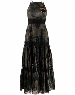 Платье миди с камуфляжным принтом Ermanno firenze