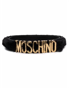 Ремень из искусственного меха с логотипом Moschino