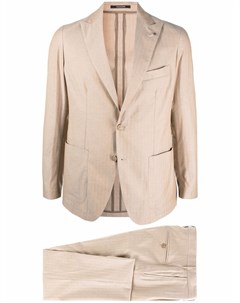 Полосатый костюм с однобортным пиджаком Tagliatore