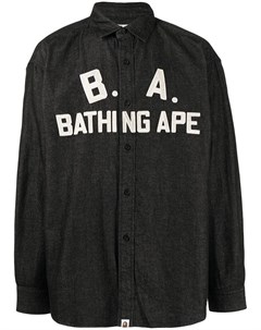 Рубашка с вышитым логотипом A bathing ape®