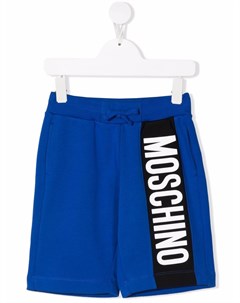Спортивные шорты со вставками и логотипом Moschino kids