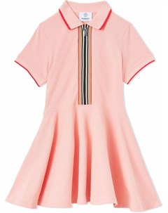 Платье рубашка на молнии с отделкой Icon Stripe Burberry kids