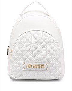 Стеганый рюкзак с логотипом Love moschino