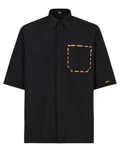 Рубашка с короткими рукавами и нагрудным карманом Fendi
