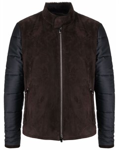Куртка на молнии с кожаными вставками Corneliani