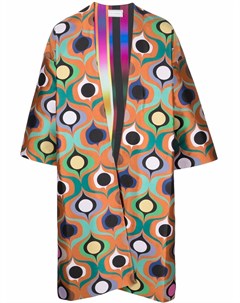 Пальто кимоно с геометричным принтом Pierre-louis mascia