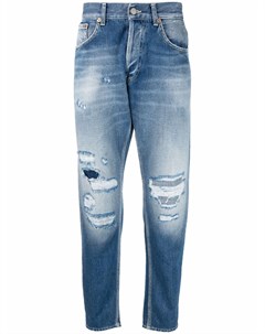 Зауженные джинсы с эффектом потертости Dondup