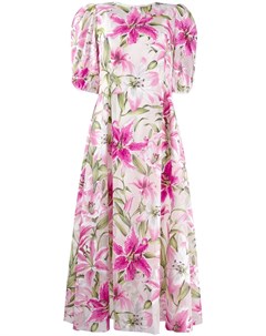 Чайное платье с цветочным принтом Dolce&gabbana
