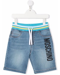 Джинсовые шорты с логотипом Moschino kids