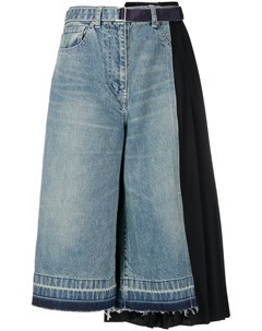 Укороченные джинсы широкого кроя Sacai