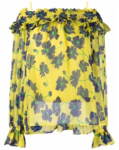 Блузка с открытыми плечами и цветочным принтом P.a.r.o.s.h.