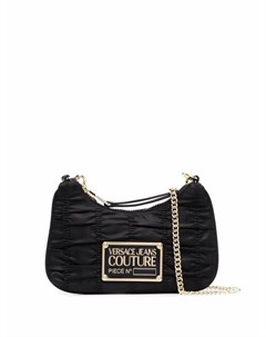 Плиссированная сумка через плечо с логотипом Versace jeans couture