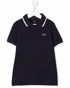 Рубашка поло с короткими рукавами и вышитым логотипом Fay kids
