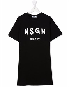 Платье футболка с логотипом Msgm kids