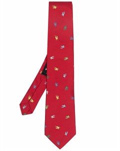 Шелковый галстук с вышитым логотипом Etro