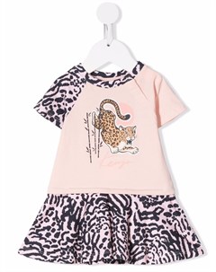 Платье футболка Tiger с принтом Kenzo kids