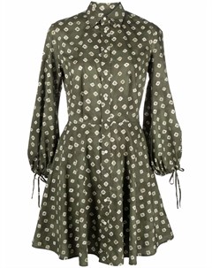 Расклешенное платье рубашка с графичным принтом Polo ralph lauren
