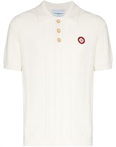 Трикотажная рубашка поло с вышитым логотипом Casablanca