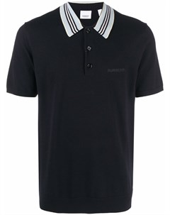 Шерстяная рубашка поло с вышитым логотипом Burberry