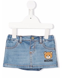 Джинсовая юбка мини с логотипом Moschino kids