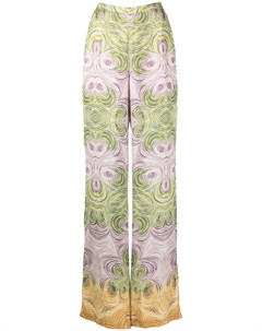 Шелковые брюки с цветочным принтом Andrea iyamah