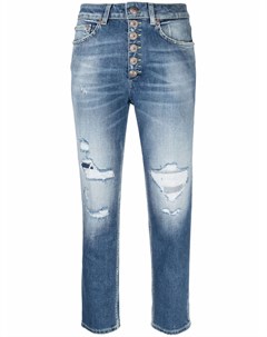 Укороченные джинсы с прорезями Dondup